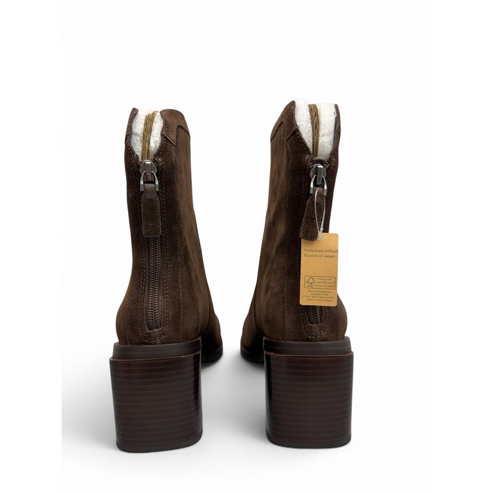 Vince Camuto Kortimy Root Beer Suede Booties Women’s 7.5 NIB - Picture 5 of 12